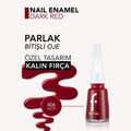 Flormar Nail Enamel 406 Dark Red - 11ml with Shine Finish