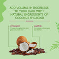 Coconut and Castor Hair Oil Treatment Volume and Epaisseur Vatika 500g