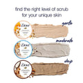 Dove Body Scrub Crushed Macadamia & Rice Milk Exfoliating 298g