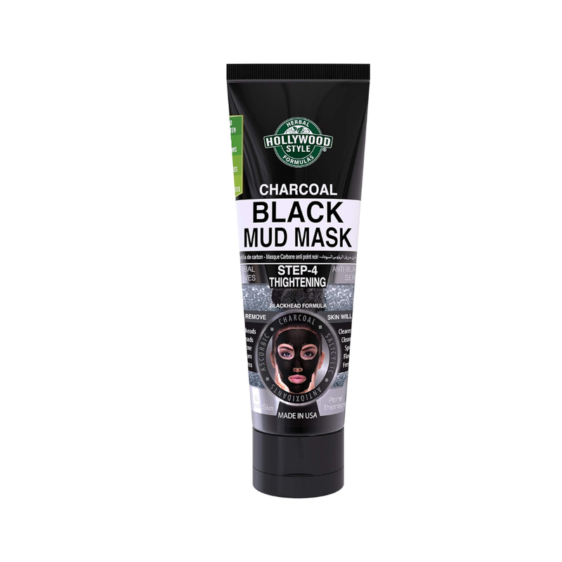 Black Face Mask Charcoal Clay for Blackhead Removal Hollywood Style 100ml
