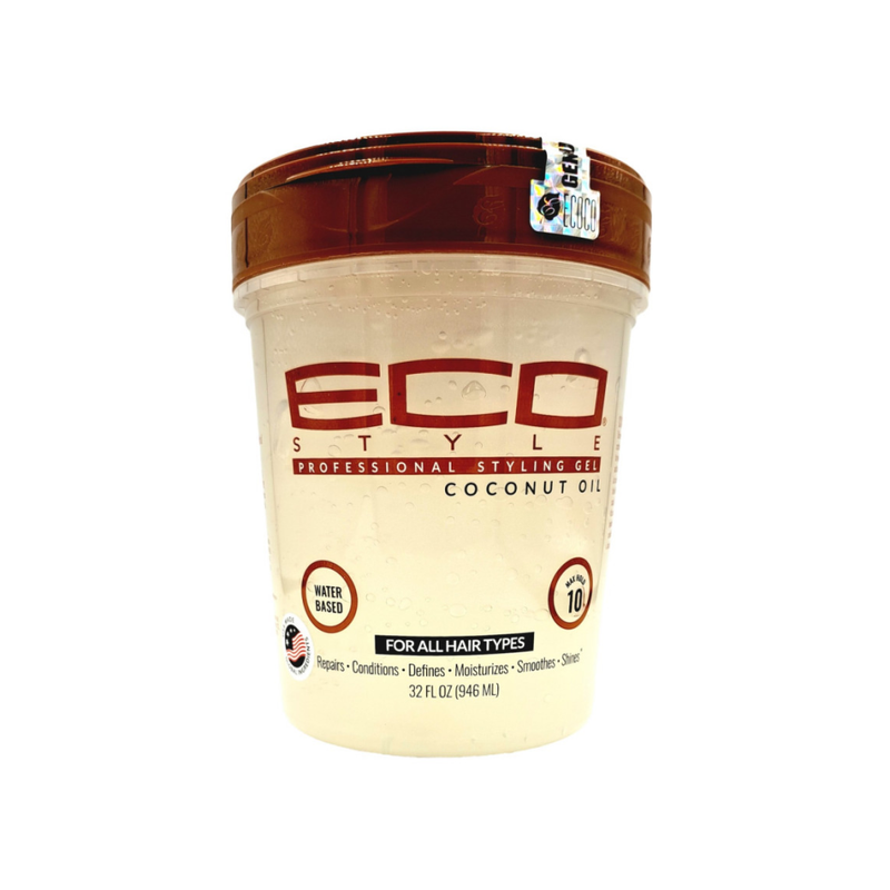 Hair Gel with Coconut Oil Strong Weightless Hold ECO Style 946ml