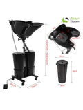 Salon System 2-Basin Mobile Washbasin - Black