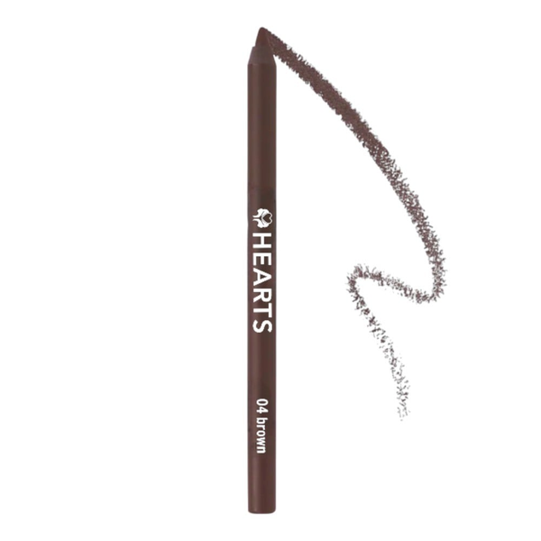 Brown Eyeliner Pencil Waterproof Soft Daily Definition HEARTS 04