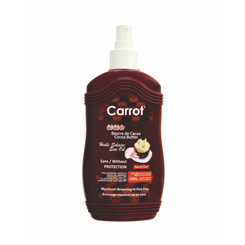Carrot Sun Cocoa Tanning Oil Spray, 200ml, Bronze Glow