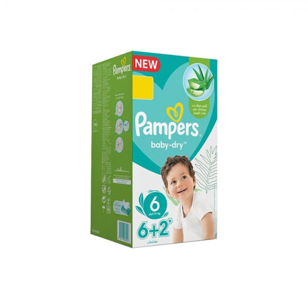 Baby Diapers Size 6 Secure Fit Breathable Material Pampers 8 Pieces