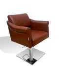 Salon System Premium Women's Cutting Chair Camel Silver Base