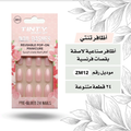 False Toe Nails French Style Adhesive Set Tinti 24 Pieces
