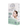 Enjoy Facial Wax Strips, Sensitive Skin, 24 Strips + 3 Wipes