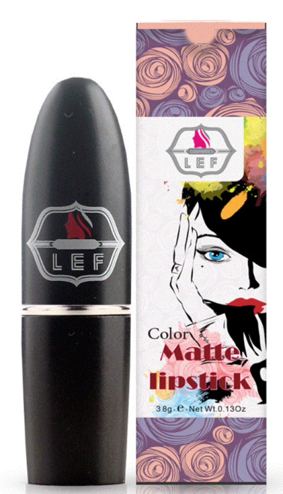 Matte Lipstick for Dry Lips Velvet Finish Shade 27 LEF COSMETIC 4g