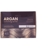 Argan Hair Dye Set 8.1 Light Ash Blonde with Argan Oil - 75ml
