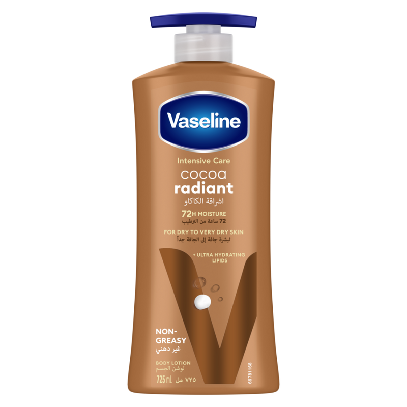 Vaseline Body Lotion Intensive Care Cocoa Radiant Hydrating Formula 725ml