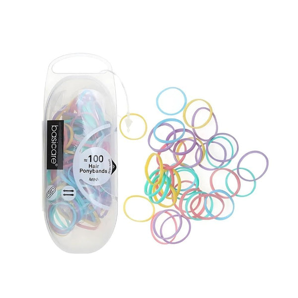 Besikur Colorful Elastic Hair Ties, Stretchy Secure Hold, 100 Pieces