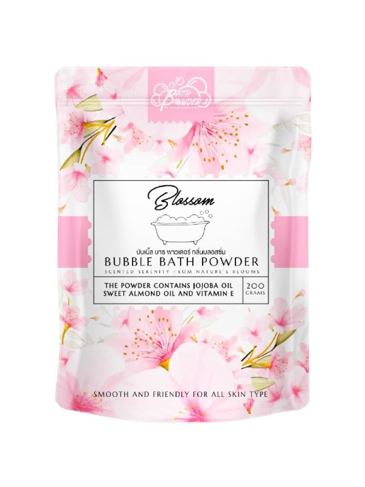 Saboo Blossom Scented Bath Bubble Powder with Jojoba Oil and Vitamin E - 200g