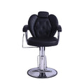 Salon System A8221B Black Women's Haircut Chair with Hydraulic Lift