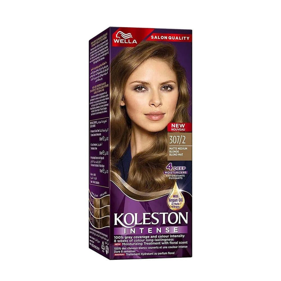 Wella Koleston Intense Hair Color Medium Matte Blonde Permanent Dye 307/2