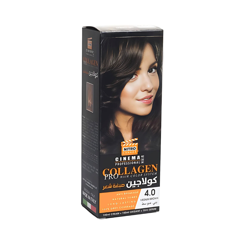 Nitro Canada Cinema Collagen Hair Dye 4.0 Medium Brown 260ml