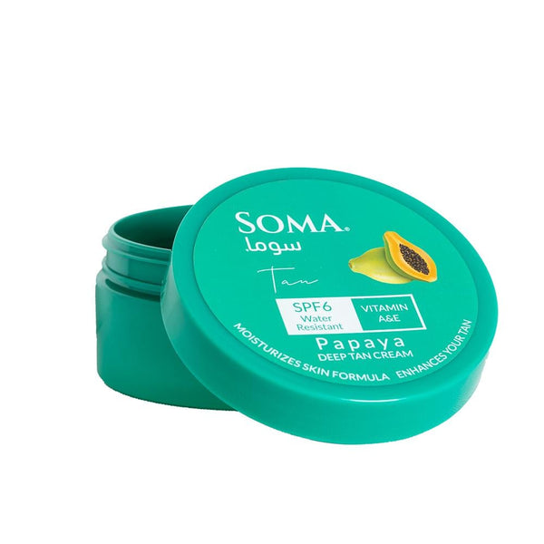 Soma Papaya Oil Tanning Cream for Natural Skin Hydration, 150ml