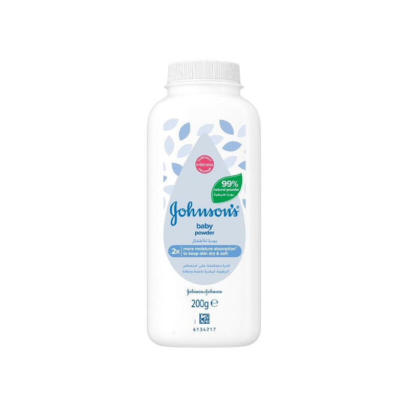 Baby Powder 99% Natural Moisture Absorbing Johnson's 200g
