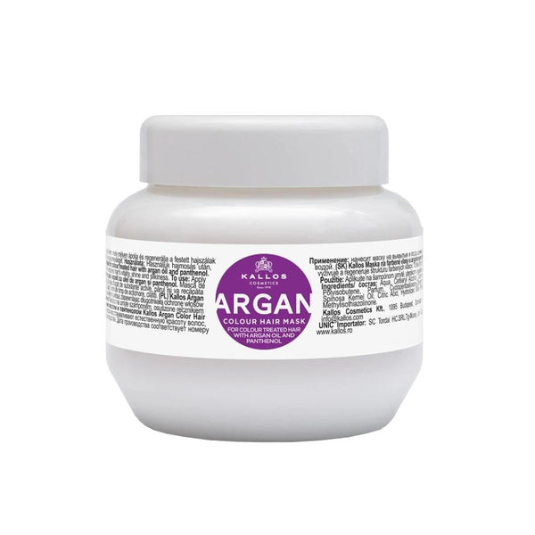 Kallos Argan Oil Hair Mask, Color Protection, Deep Nourishment, 275ml