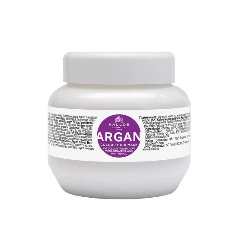 Kallos Argan Oil Hair Mask, Color Protection, Deep Nourishment, 275ml