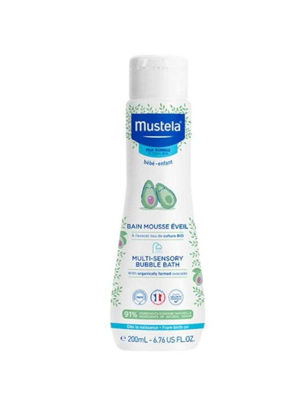 Mustela Multi-Sensory Bubble Bath with Avocado & Marine Extracts - 200 ml