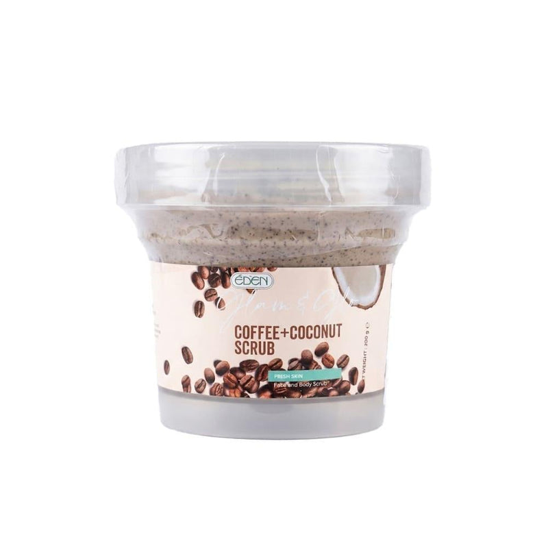 Best Coffee Scrub for Face and Body Exfoliating Coconut Eden Glam & Glow 200g