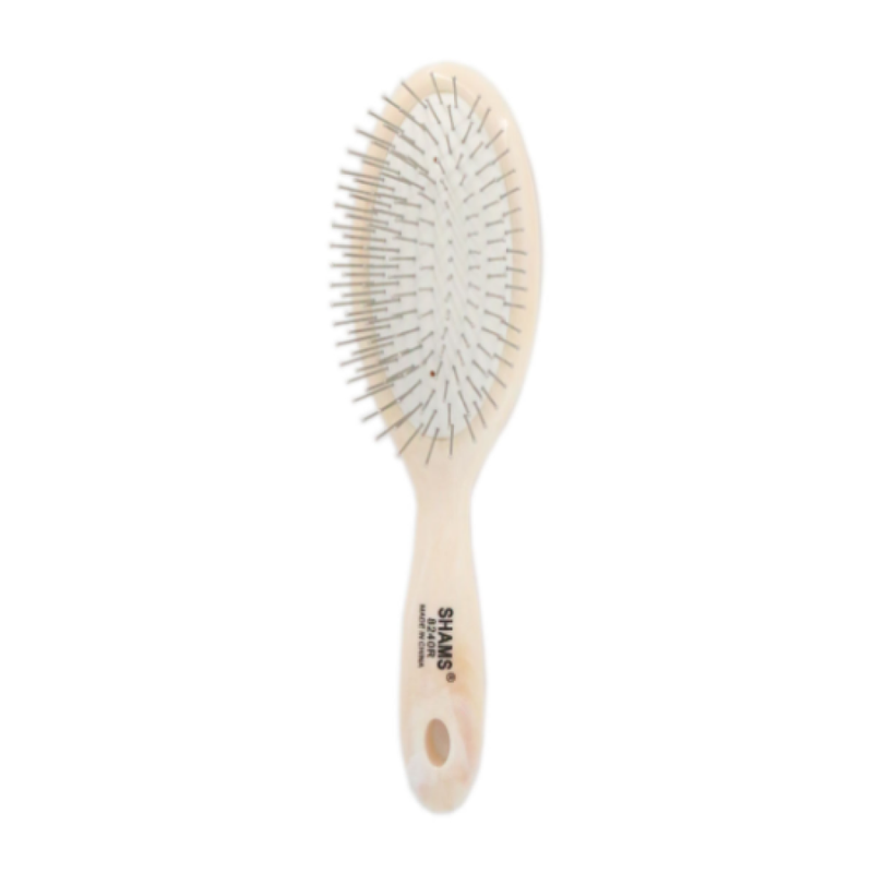 Shams Hairbrush 8240 R with Nylon Bristles and Bamboo Handle