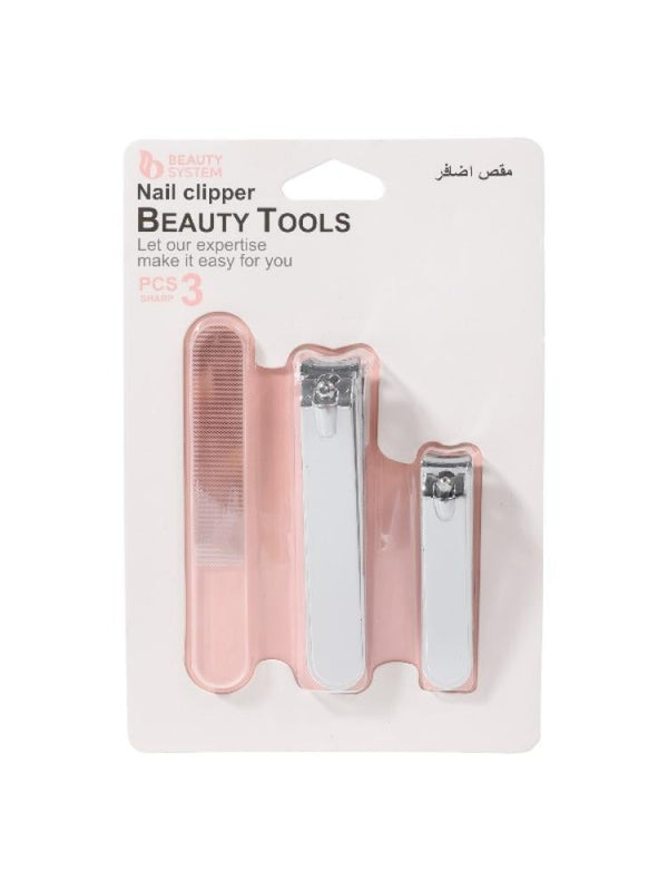 Beauty System Nail Clipper and Buffer Set - 3 Pieces