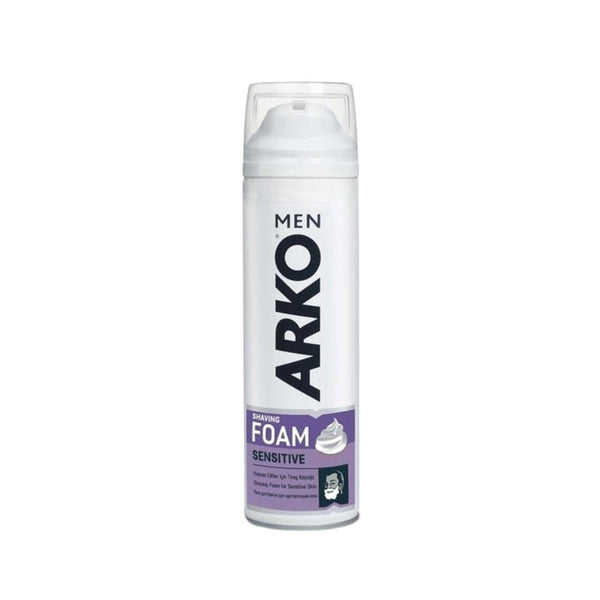 Arko Men's Shaving Foam for Sensitive Skin with Lavender Oil & Aloe Vera, 200ml