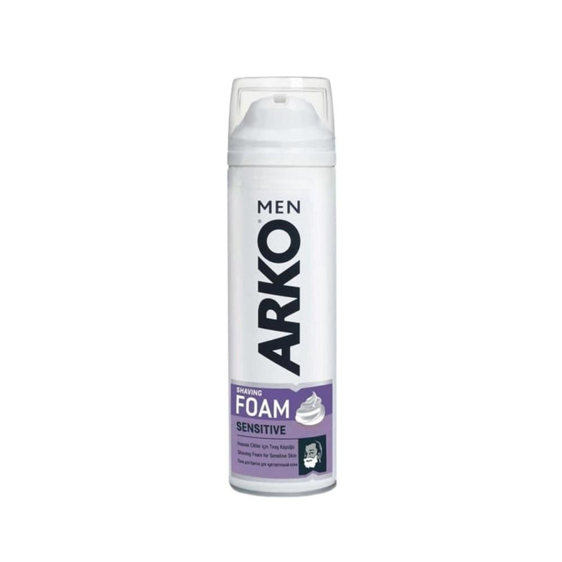 Arko Men's Shaving Foam for Sensitive Skin with Lavender Oil & Aloe Vera, 200ml