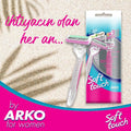 Best Women's Razors Triple Blade Aloe Vera Argan ARKO 2-Pack