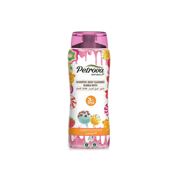 Petrova Candelicious 3-in-1 Shampoo, Body Wash & Bubble Bath 500ml