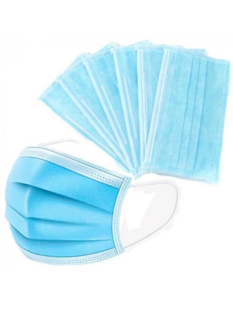 Bareq Kids 3-Layer Face Masks - Blue - 50 Count
