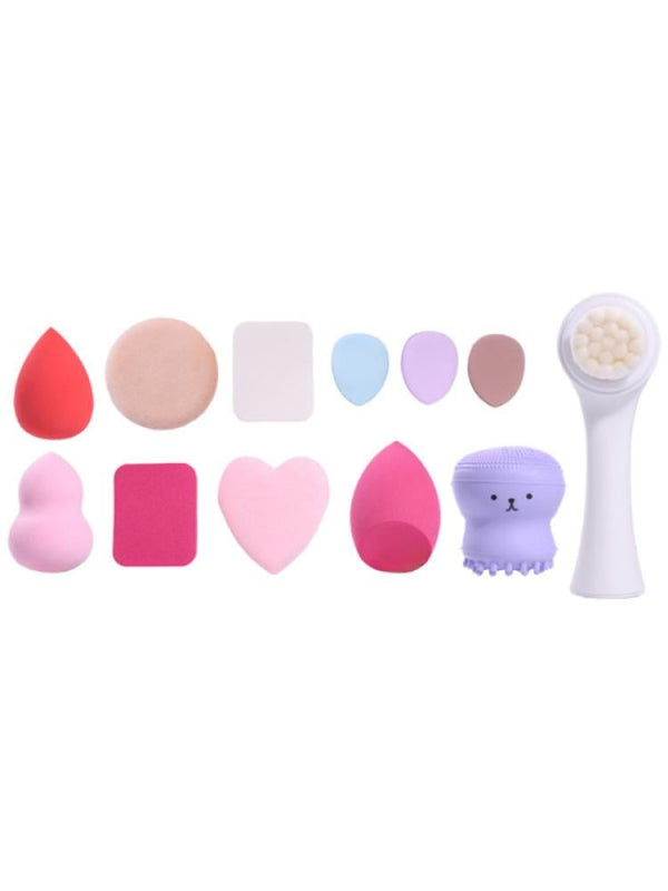 Makeup Sponge Set 12 Pieces Assorted Beauty System BK25-238