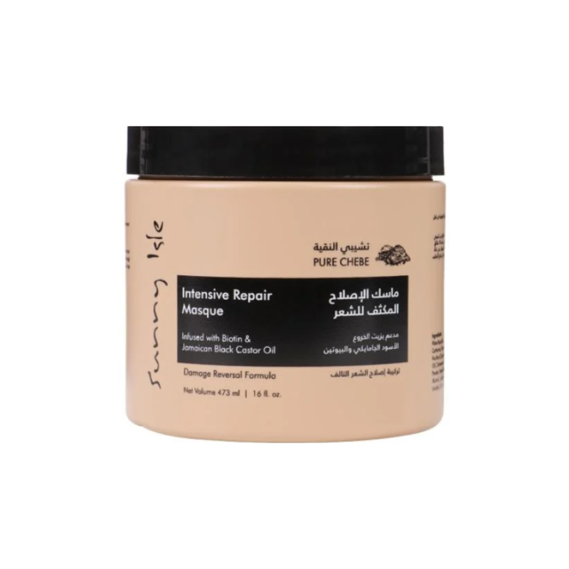 Sunny Isle Intensive Repair Hair Mask, Jamaican Castor Oil, Chebe Powder, 473ml
