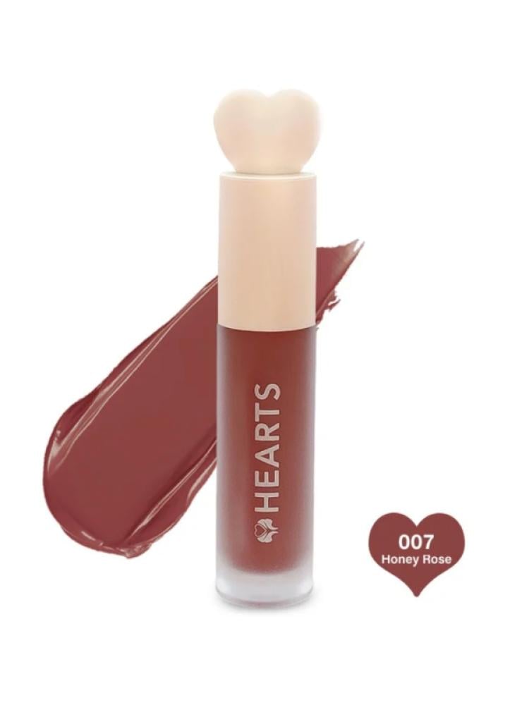 Matte Liquid Lipstick Long Lasting Honey Rose 007 Hearts 4.5ml