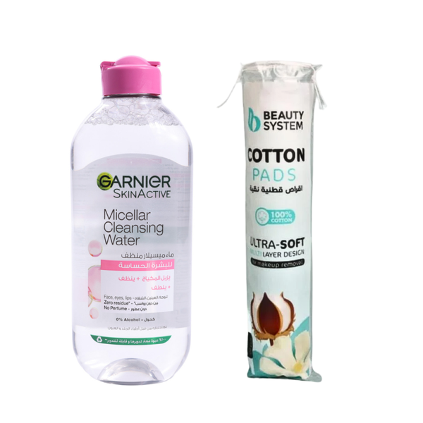 Garnier Micellar Cleansing Set - 400 ml & 120 Pads