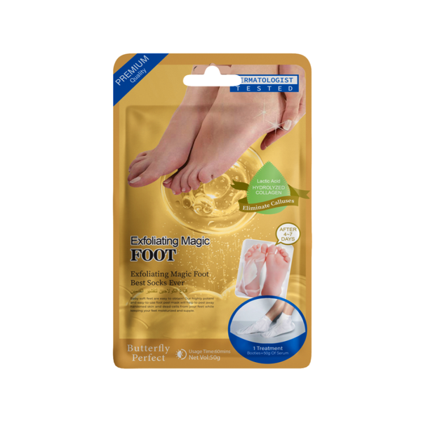 Foot Care Exfoliating Socks Collagen Extract Butterfly Perfect 50g