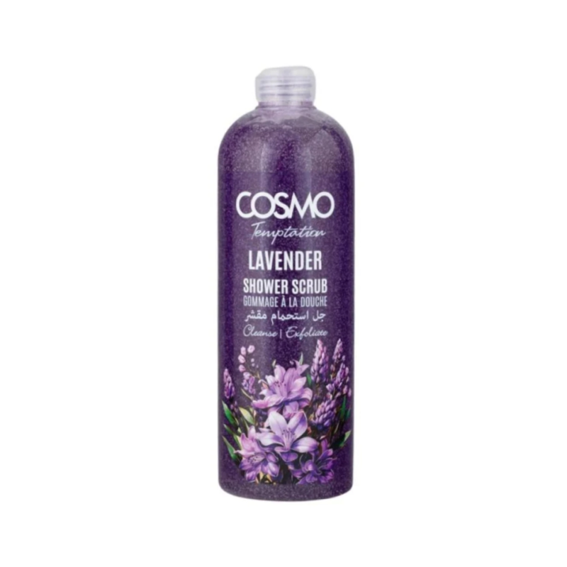 Cosmo Exfoliating Shower Gel Lavender Extract Deep Cleansing 1000ml