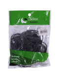 Salon System Black Plastic Hair Elastics