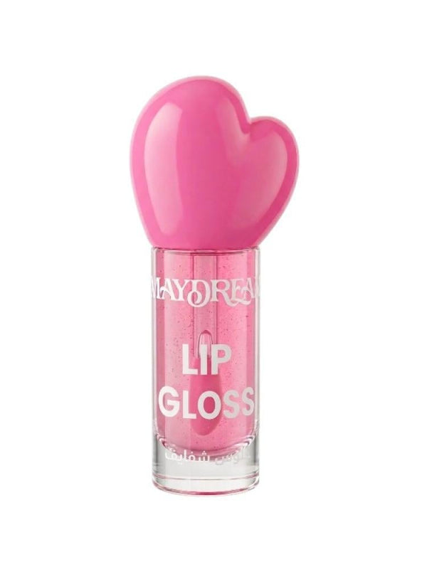 May Dream Light Pink Lip Gloss with Heart Cap - 2.6 ml