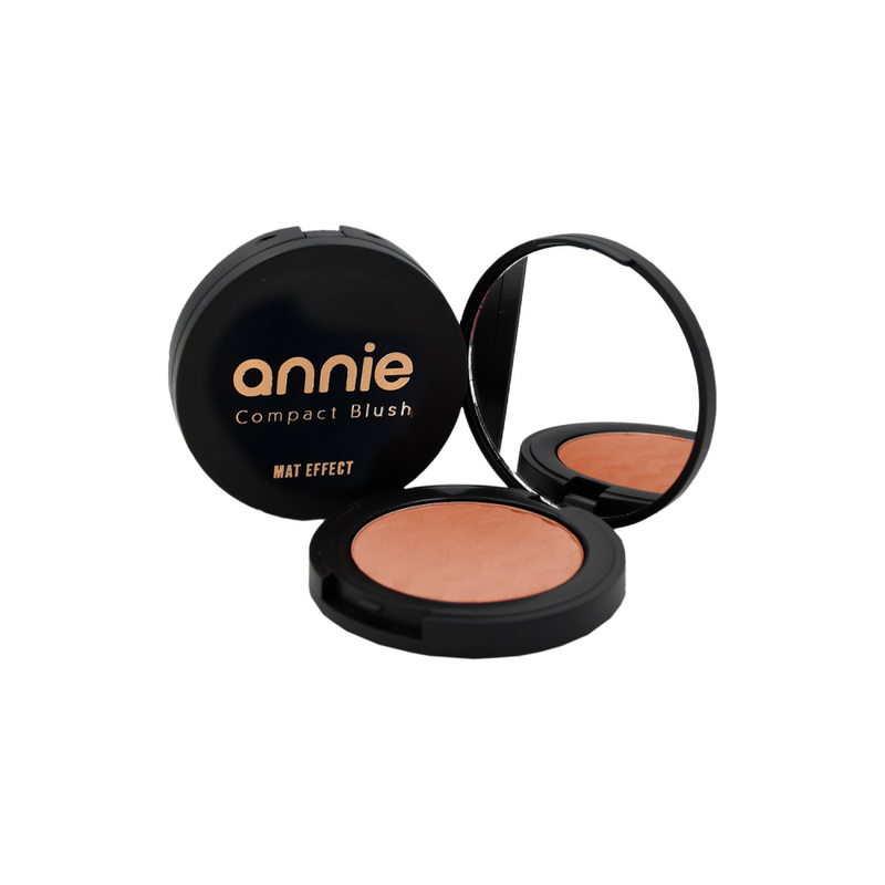 Blush Compact Powder Natural Finish With Mirror Annie 8g