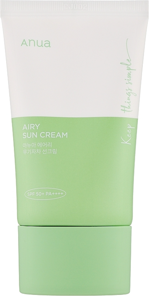 Best Sun Cream SPF 50+ Airy Protection For Sensitive Skin Anua 50ml