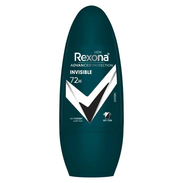 Roll On Deodorant for Men Invisible Antibacterial Protection Rexona 50ml