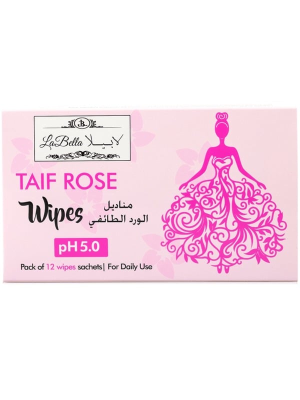 LaBella Taif Rose Intimate Wipes - 12 Count