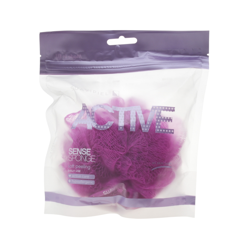 Exfoliating Bath Sponge Dual-Sided Soft Cleaning Texture Suavebel 1 Piece