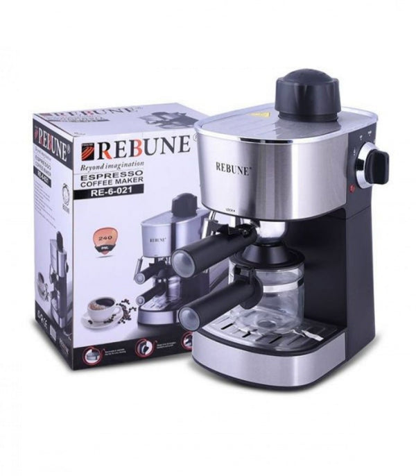 Rebune Espresso Machine RE-6-021 Black Silver