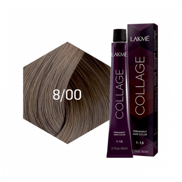 Lakme Permanent Hair Color 8.00 Light Blonde, 60ml, Gray Coverage