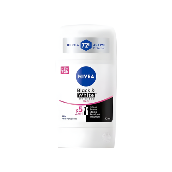 Nivea Black & White Stain Protection Antiperspirant Deodorant for Women, 50ml