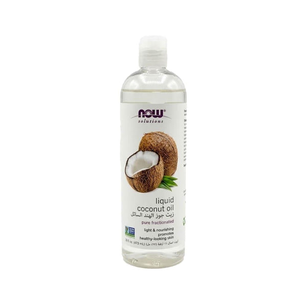 Fractionated Coconut Oil Carrier Oil Lightweight Non-Greasy NOW 473ml